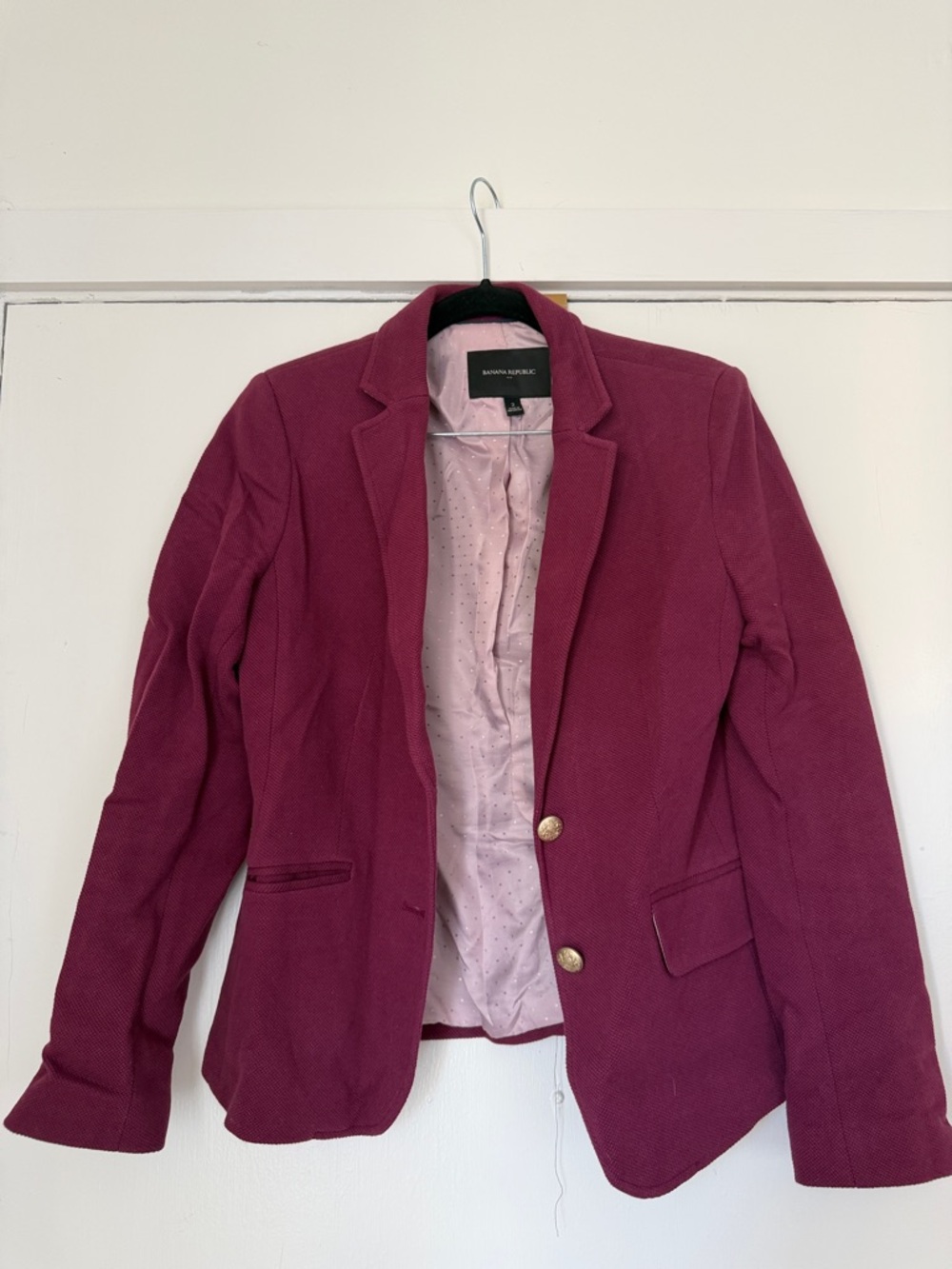 Banana Republic Women's Magenta Textured Blazer